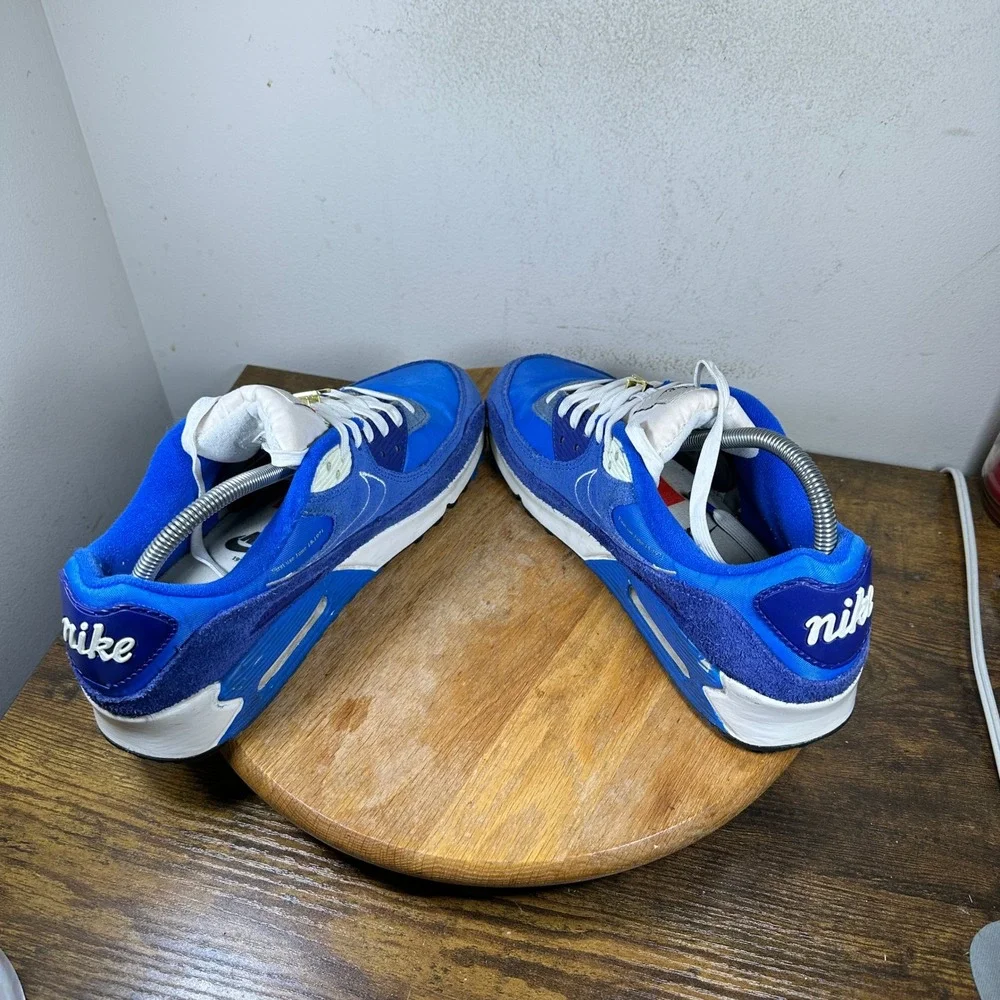 Nike Air Max 90 SE First Use Signal Blue Mens Sneakers DB0636-400 Size 10